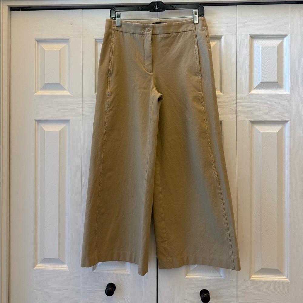 Ann Taylor High Rise Wide Leg Ankle Pants Sz 4 Tall